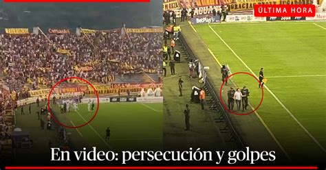 En video hincha enfurecido se metió a la cancha y agredió a Cataño el