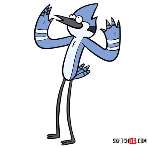 How To Draw Mordecai And Rigby Step By Step