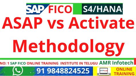 SAP FICO ASAP Methodology And Activate Methodology S4HANA VS ECC YouTube