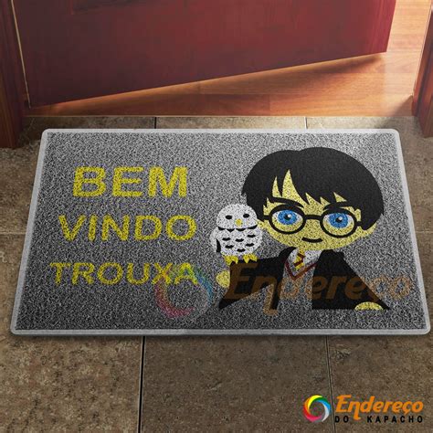 Tapete Capacho Harry Potter Bem Vindo Trouxa Divertido Decoração Porta