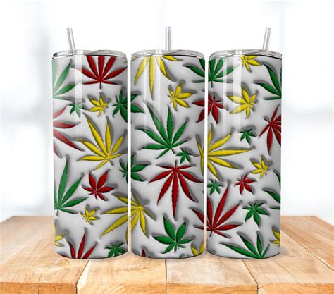 Weed Tumbler Wrap D Tumbler Wrap Puffy Tumbler Wrap Rasta Tumbler Wrap