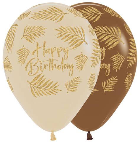 Balon Sempertex Happy Birthday Palmy Brokat Szt Mix Imprezy I