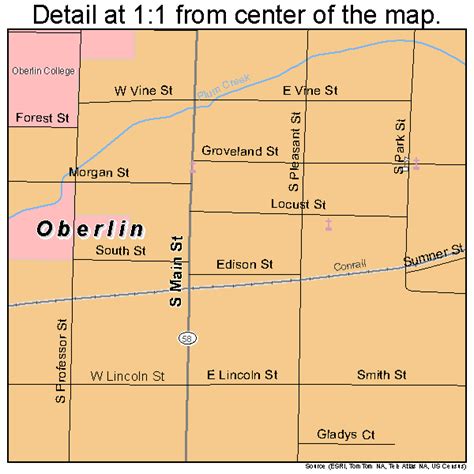 Oberlin Ohio Street Map 3957834