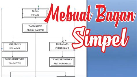 Cara Membuat Bagan Di Ms Word Youtube