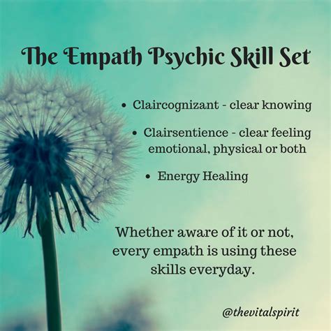 The Empath Psychic Skill Set The Vital Spirit Empath Empath Traits