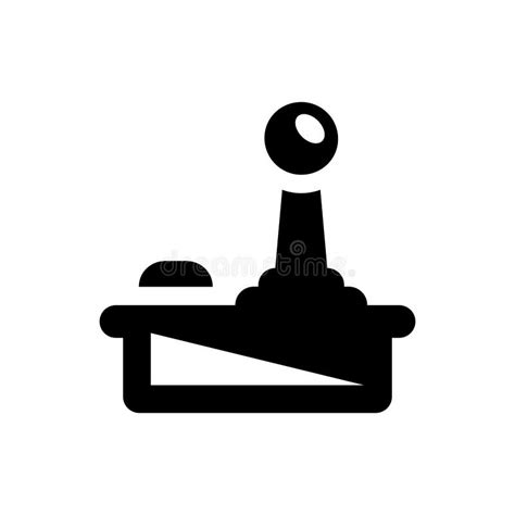 Joystick Icon On White Vector Illustration Flat Style Stock Vector