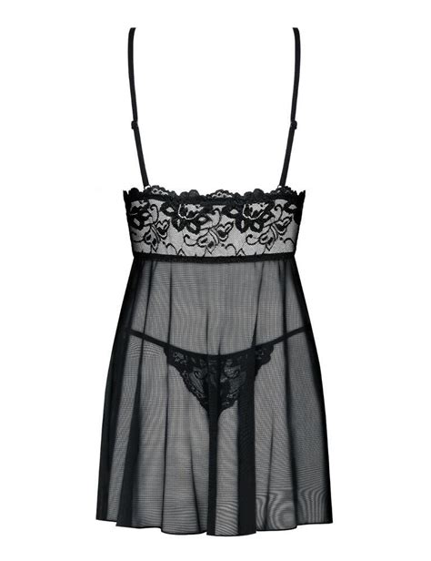 Obsessive Imperia Idillia Babydoll Thong Set Belle Lingerie
