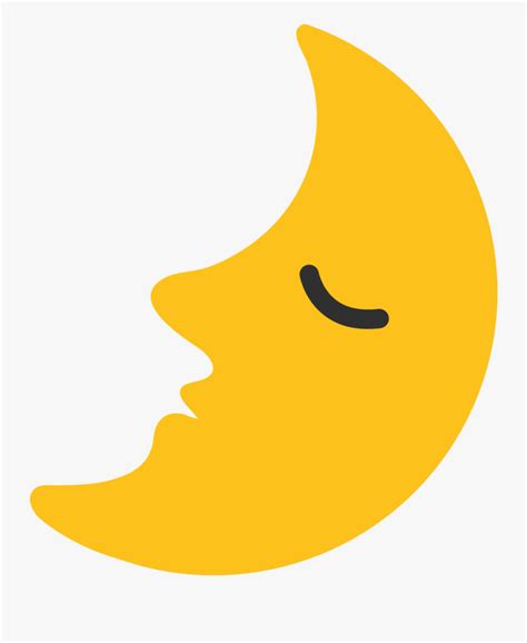 Crescent Moon Emoji Png - Moon With Face Icon , Free Transparent ...