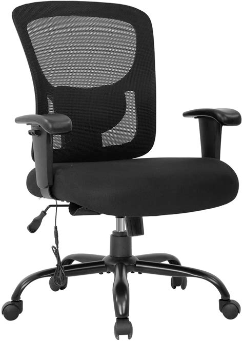 Computer Chairs For Heavy People Mid Back Black Leather Computer