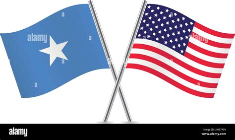 American And Somali Flags Vector Illustration Stock Vector Image And Art