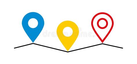 A Set Of Geolocation Map Labels Marker Map Pointer Icon Address