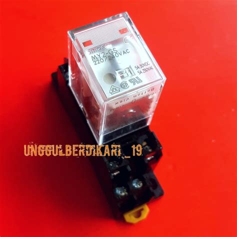 Jual Relay Dan Socket MY2 GS AC220 220V 220VAC 220 VAC 1SET Omron