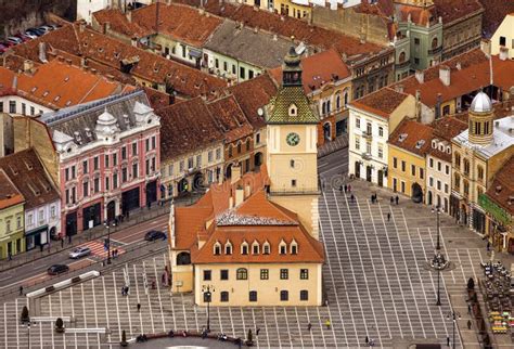 Brasov City Center, Council Square. Romania Stock Image - Image of ...