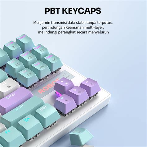 Jual ROBOT WORKMATE III Mechanical Keyboard Kabel Rainbow Lighting