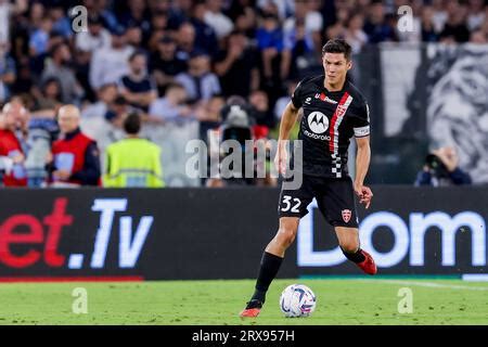 Monzas Italian Midfielder Matteo Pessina Controls The Ball During The