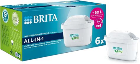 BRITA Cartuccia Filtro Acqua MAXTRA PRO All In 1 Confezione Da 6