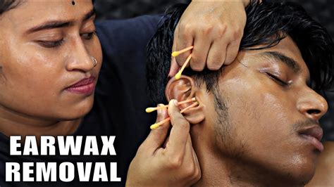 Ear Cleaning And Earwax Removal By Pakhi Ear Massage With Oil Head