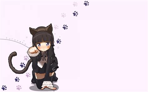 Wallpaper Ilustrasi Anime Kucing Gadis Gambar Kartun Bijih Ada