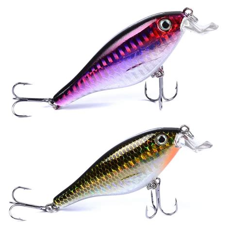 1pc Vib Topwater Painting Crankbaits Plastic Fishing Lures 8 4cm 11g