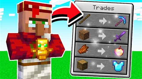 Minecraft But Villagers Trade OP Items YouTube