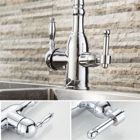 Arany Konyha Csaptelepek Mixer Ivóvíz Szűrt Kitchen Tap Forgatás Hot Cold Csaptelep