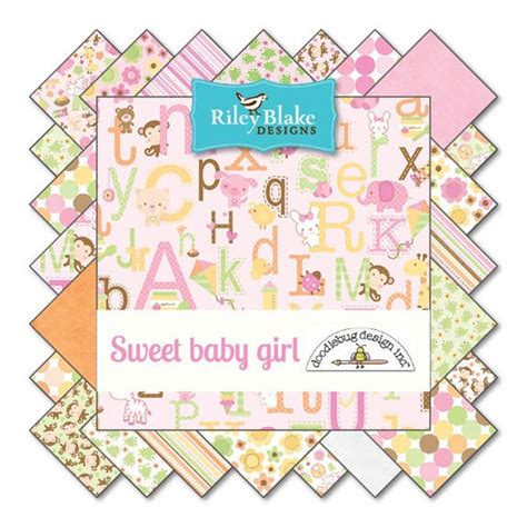 Sweet Baby Girl Charm Pack 5 Inch Stacker Riley Blake