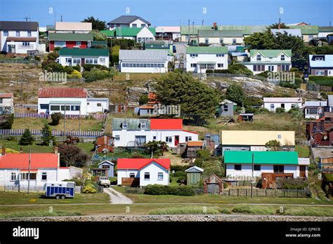 Colourful Houses Port Stanley Falkland Islands Stock Photo Alamy