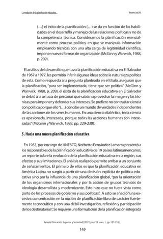 Navarro La Evoluci N De La Planificaci N Educativa En La Pdf