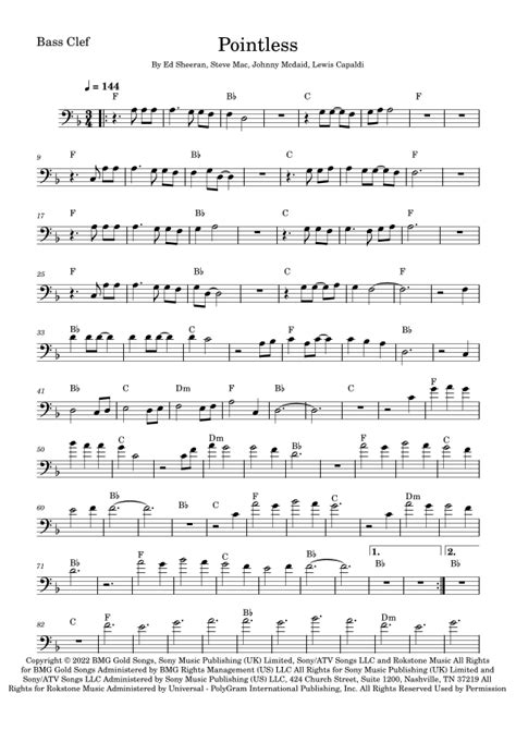 Pointless Arr Fabio Eduardo De Oliveira By Lewis Capaldi Sheet Music