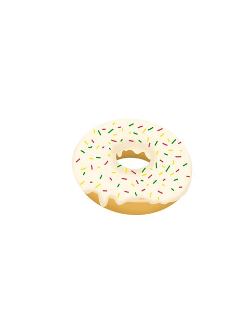 Ilustración De Donut De Vainilla Pro Png Adecuado Para Su Cartel De