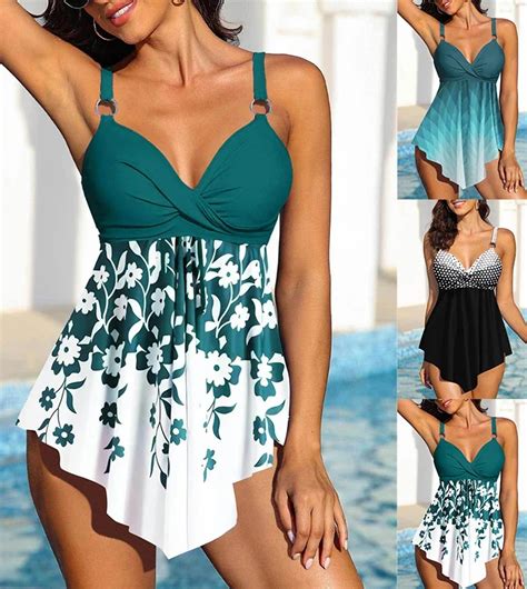 Conjunto De Bikini De Dos Piezas Para Mujer Ropa De Playa Con Estampado