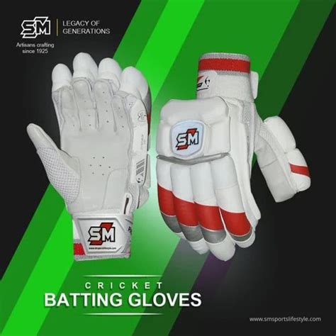 Velcro White And Red Sm Bg Sultan Batting Gloves Size Large At Rs