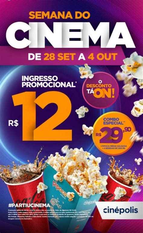 Semana Do Cinema Nos Shoppings Manaira E Mangabeira Ingressos A R