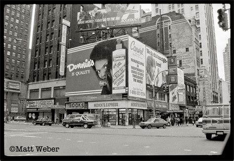 42d Street Times Sq 1985 Black And White Street Photographs Of New