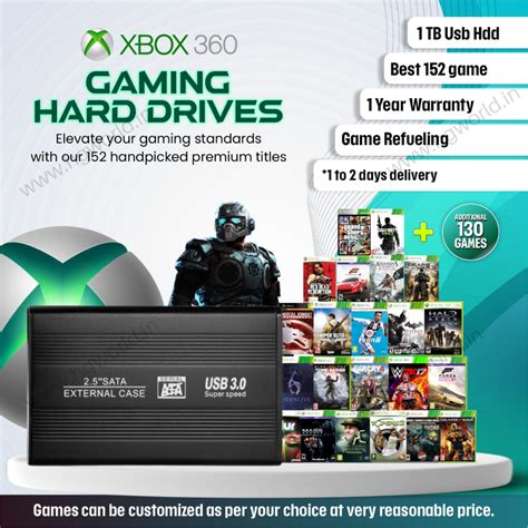 1TB External Hardisk with 152 Best Games for Xbox 360 Slim | Xbox 360 ...