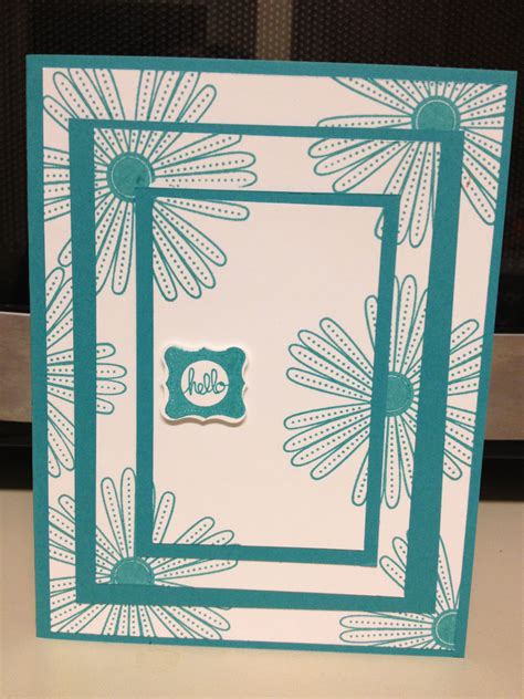 Stampin Up Mixed Bunch Set Triple Layer Card Using Whisper White And