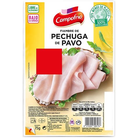 Fiambre De Pechuga De Pavo Bajo En Grasa En Lonchas Sin Gluten Sin