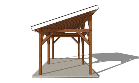 Lean To Pavilion Plans Side View Myoutdoorplans