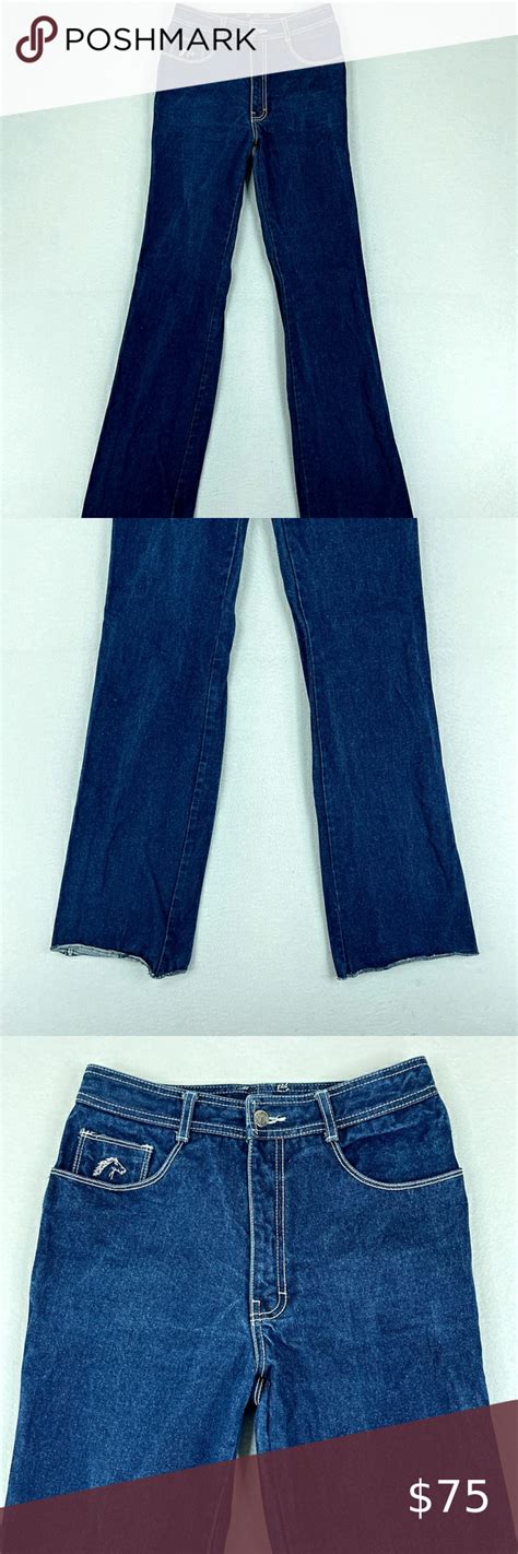 R02127 P Vintage 1980 Jordache Womens Jeans Blue Tag Size 32 Bootcut