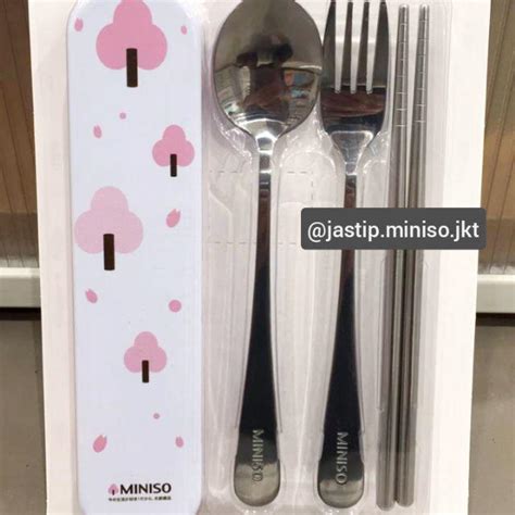 Jual Miniso Cutlery Set Tree Series Sendok Garpu Sumpit