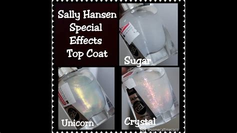 Sally Hansen Special Effects Top Coats Crystal Sugar Unicorn Youtube