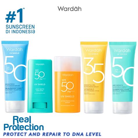 Jual Wardah Uv Shield Sunscreen Spf 50 Pa Active Protection Serum Aqua Fresh Essence