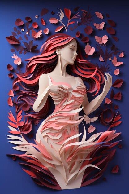 Premium Photo Women S Day 3d Layered Paper Art Design