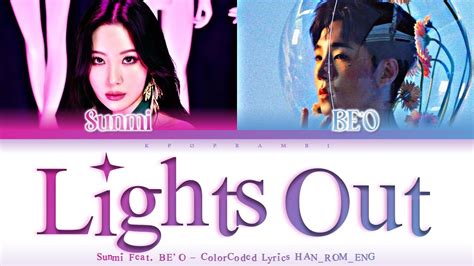 Sunmi X Be O Lights Out Lyrics