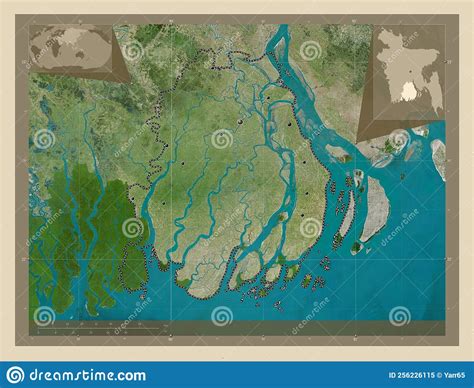 Barisal Bangladesh High Res Satellite Major Cities Stock