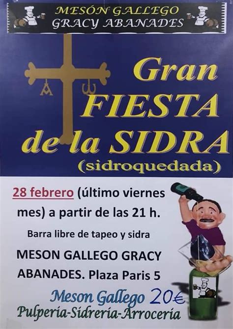 Gran Fiesta De La Sidra En El Mesón Gallego Gracy Abanades Ocio En