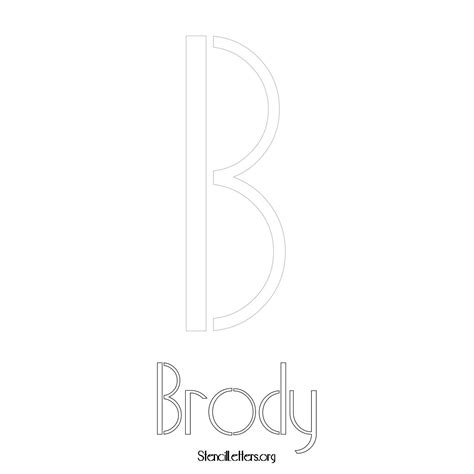 Brody Free Printable Name Stencils With 6 Unique Typography Styles And