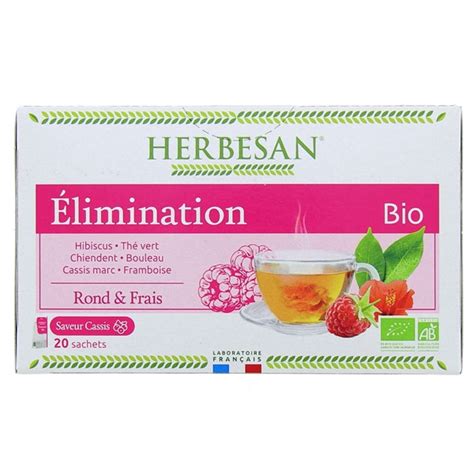 Infusion Élimination Bio 20 sachets Herbesan IllicoPharma