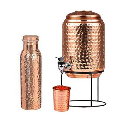 Indian Handmade Hand Hammered Pure Copper Water Dispenser Etsy