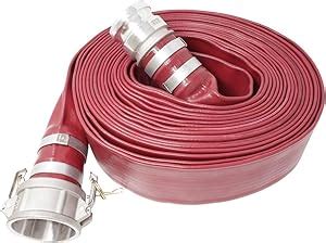 Amazon Gloxco 2 X 50 Red Heavy Duty Lay Flat PVC Discharge Hose